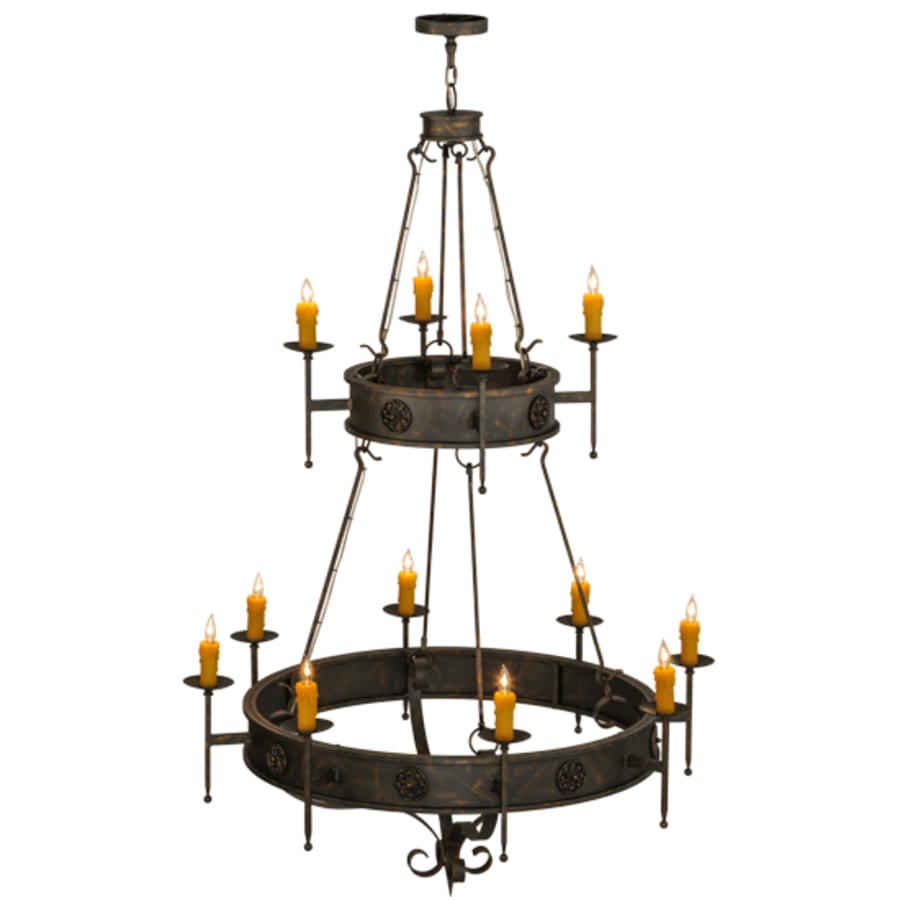 Meyda Tiffany Lorenzo 12 Light 48" Wide Taper Candle Ring Chandelier