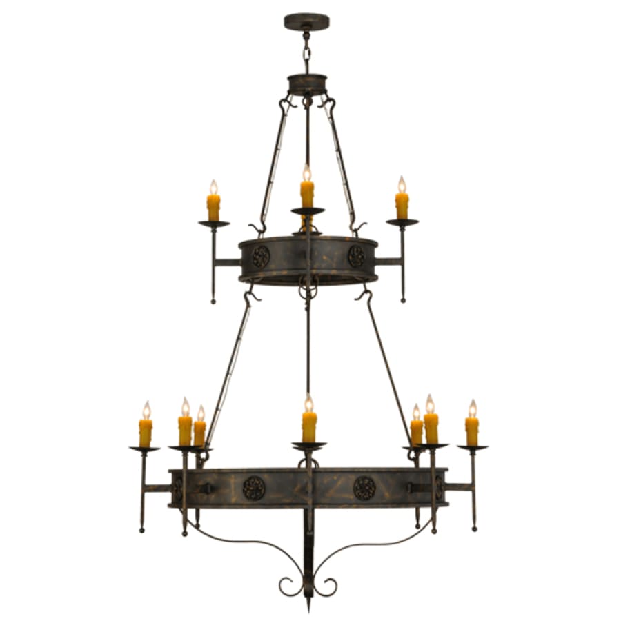 Meyda Tiffany Lorenzo 12 Light 48" Wide Taper Candle Ring Chandelier