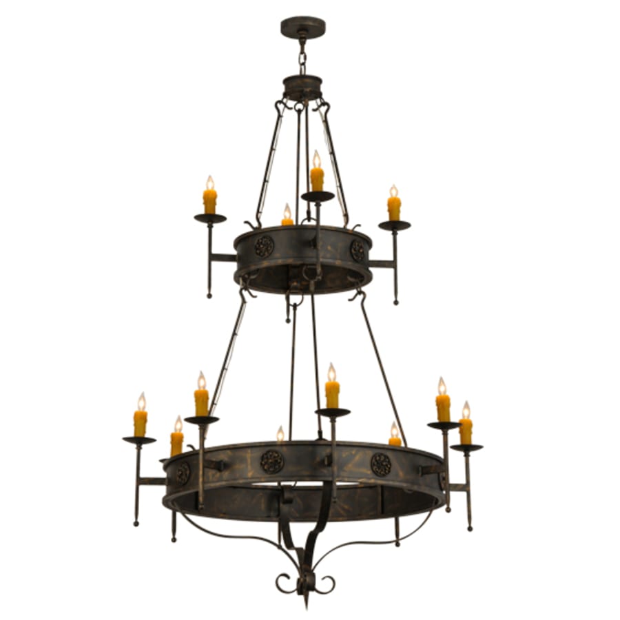 Meyda Tiffany Lorenzo 12 Light 48" Wide Taper Candle Ring Chandelier