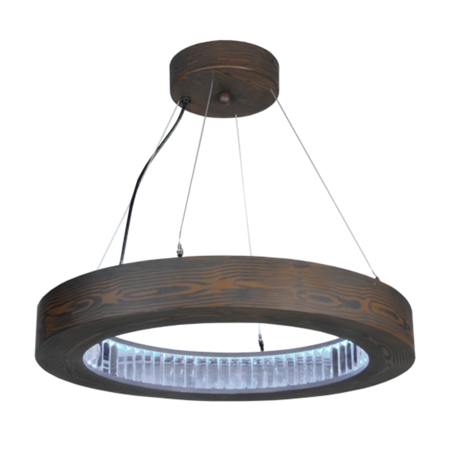 Meyda Tiffany Hickory Treasures 25" Wide Wood Pendant
