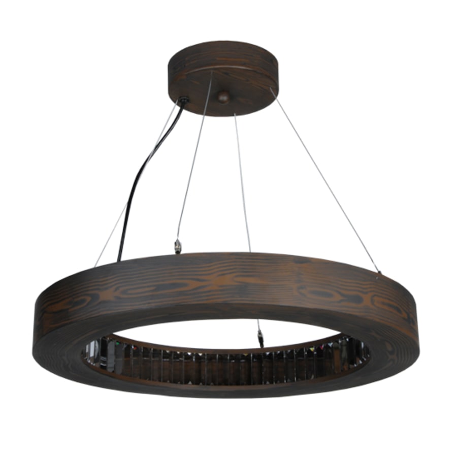 Meyda Tiffany Hickory Treasures 25" Wide Wood Pendant