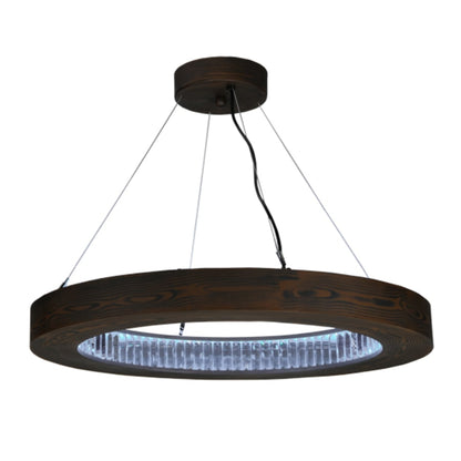 Meyda Tiffany Hickory Treasures 32" Wide Wood Pendant