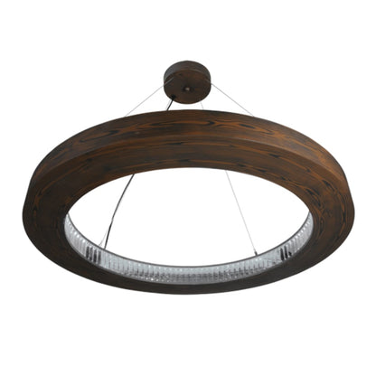 Meyda Tiffany Hickory Treasures 40" Wide Wood Pendant