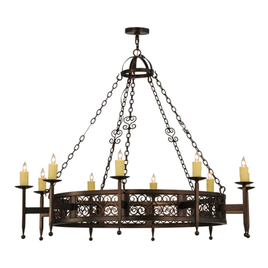 Meyda Tiffany Toscano 10 Light 60" Wide Taper Candle Ring Chandelier