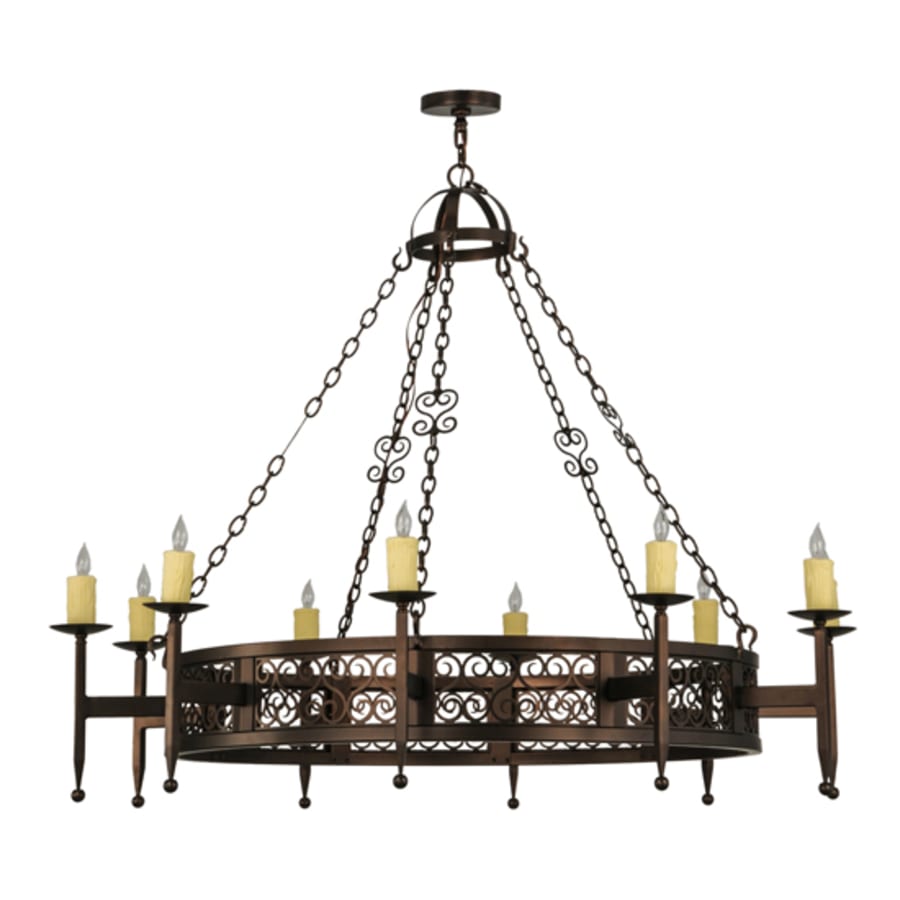 Meyda Tiffany Toscano 10 Light 60" Wide Taper Candle Ring Chandelier