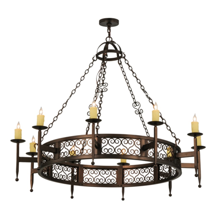 Meyda Tiffany Toscano 10 Light 60" Wide Taper Candle Ring Chandelier