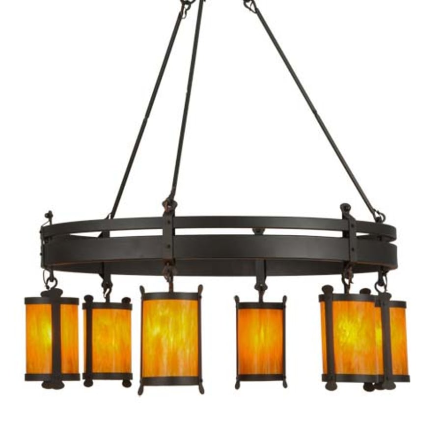 Meyda Tiffany Beartooth 6 Light 54" Wide Ring Chandelier