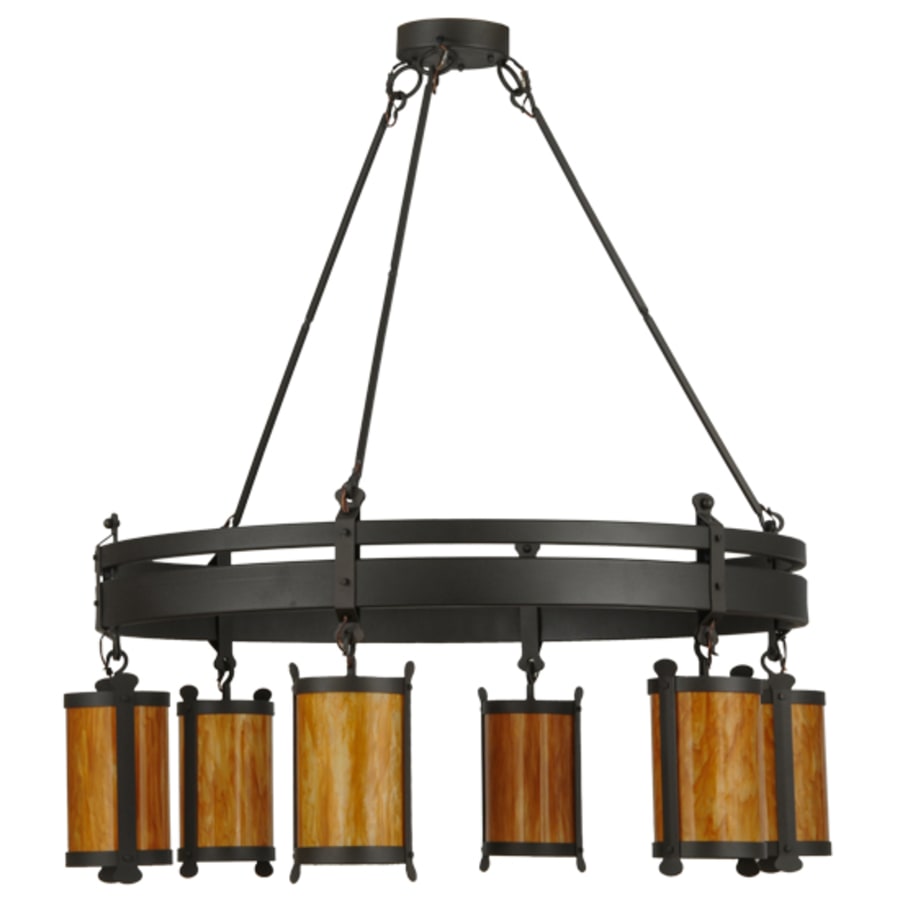 Meyda Tiffany Beartooth 6 Light 54" Wide Ring Chandelier