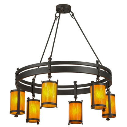 Meyda Tiffany Beartooth 6 Light 54" Wide Ring Chandelier