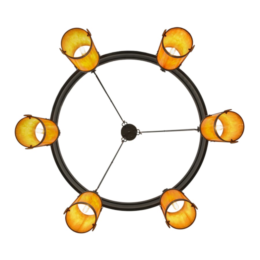Meyda Tiffany Beartooth 6 Light 54" Wide Ring Chandelier