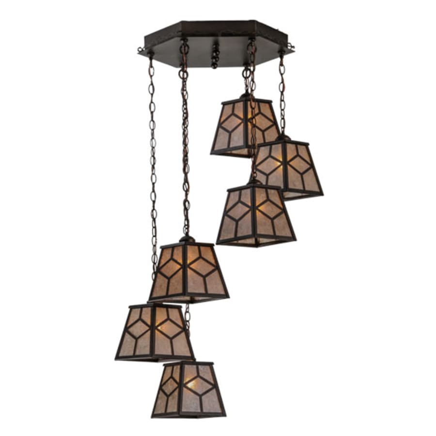 Meyda Tiffany Craftsman 6 Light 27" Wide Multi Light Pendant