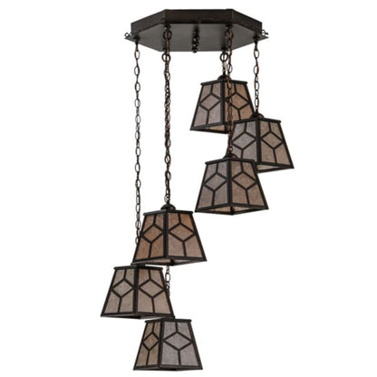 Meyda Tiffany Craftsman 6 Light 27" Wide Multi Light Pendant