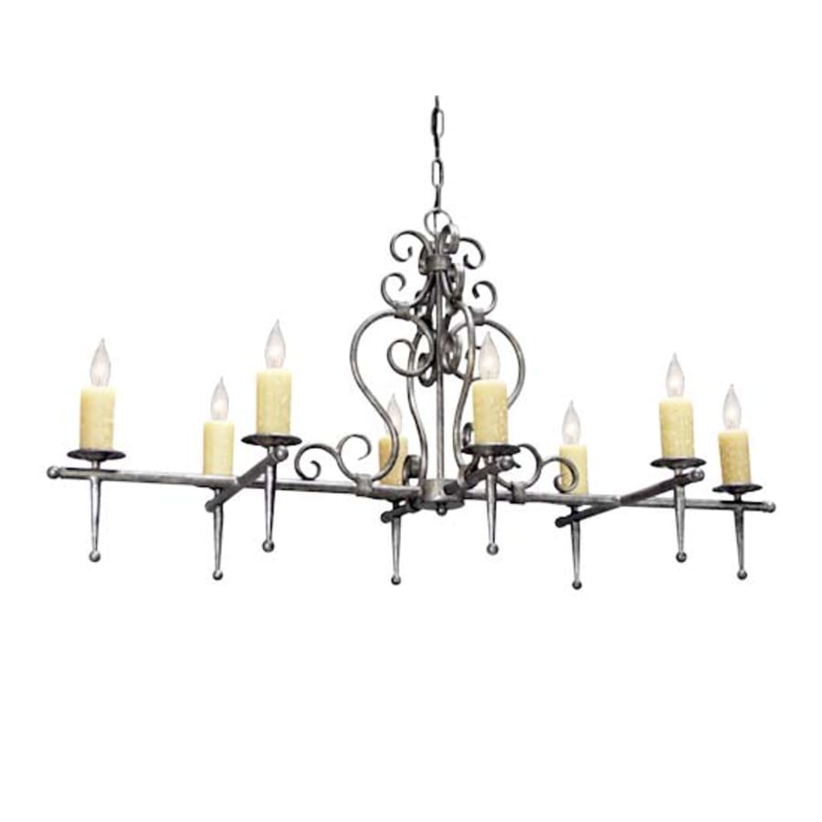 Meyda Tiffany Long Monica 8 Light 48" Wide Taper Candle Linear Chandelier