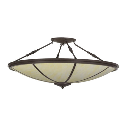 Meyda Tiffany Commerce 4 Light 45" Wide Semi-Flush Bowl Ceiling Fixture - Cafe-Noir Finish