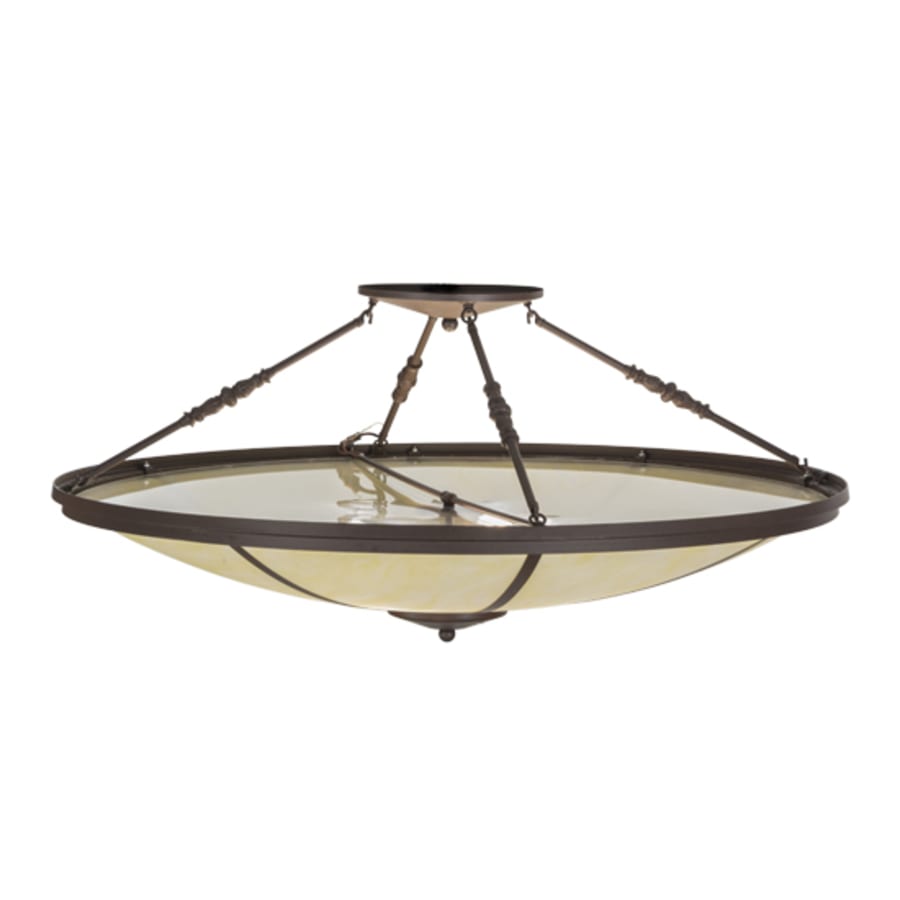 Meyda Tiffany Commerce 4 Light 45" Wide Semi-Flush Bowl Ceiling Fixture - Cafe-Noir Finish
