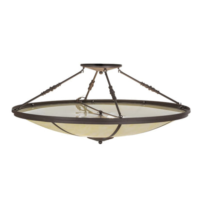 Meyda Tiffany Commerce 4 Light 45" Wide Semi-Flush Bowl Ceiling Fixture - Cafe-Noir Finish