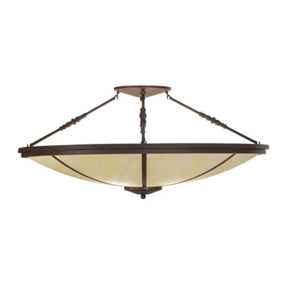 Meyda Tiffany Commerce 4 Light 45" Wide Semi-Flush Bowl Ceiling Fixture - Cafe-Noir Finish