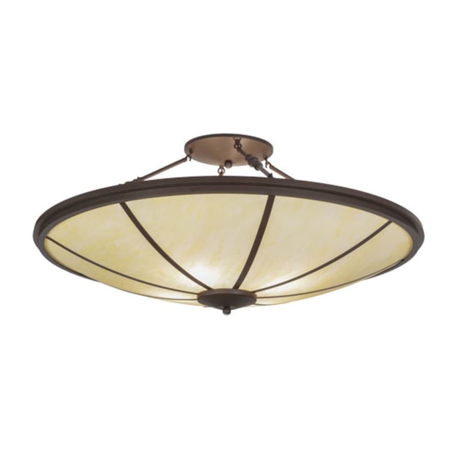 Meyda Tiffany Commerce 4 Light 45" Wide Semi-Flush Bowl Ceiling Fixture - Cafe-Noir Finish