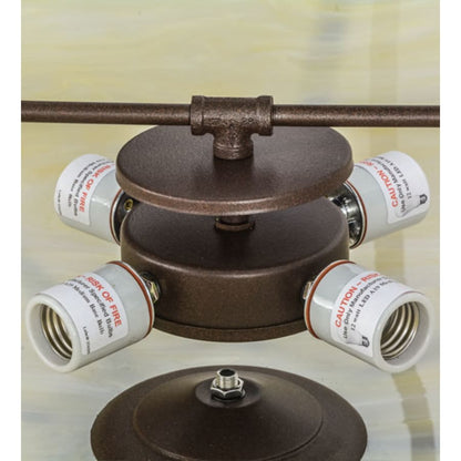Meyda Tiffany Commerce 4 Light 45" Wide Semi-Flush Bowl Ceiling Fixture - Cafe-Noir Finish