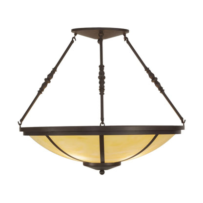 Meyda Tiffany Commerce 4 Light 30" Wide Semi-Flush Bowl Ceiling Fixture
