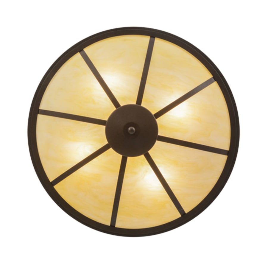 Meyda Tiffany Commerce 4 Light 30" Wide Semi-Flush Bowl Ceiling Fixture