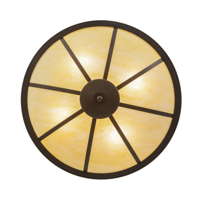 Meyda Tiffany Commerce 4 Light 30" Wide Semi-Flush Bowl Ceiling Fixture