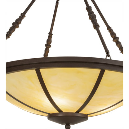 Meyda Tiffany Commerce 4 Light 30" Wide Semi-Flush Bowl Ceiling Fixture