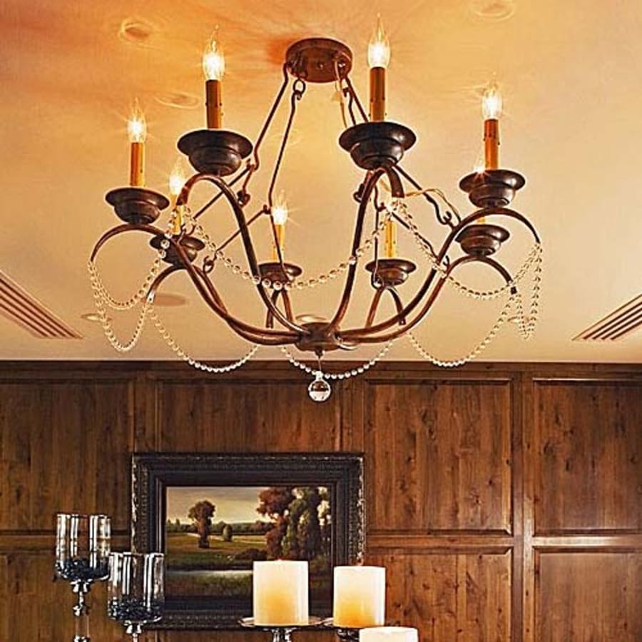 Meyda Tiffany Jaya 8 Light 32" Wide Crystal Candle Style Chandelier