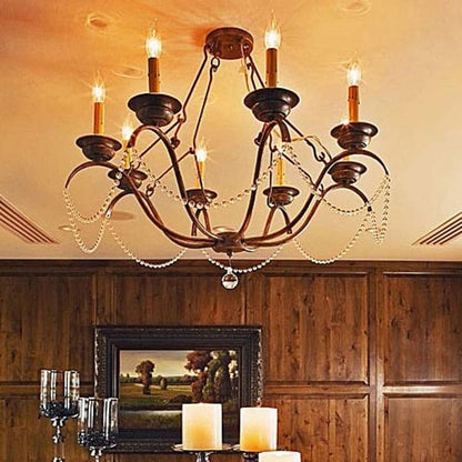 Meyda Tiffany Jaya 8 Light 32" Wide Crystal Candle Style Chandelier