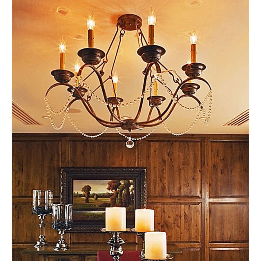 Meyda Tiffany Jaya 8 Light 32" Wide Crystal Candle Style Chandelier