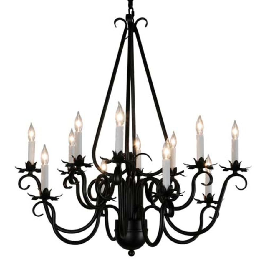 Meyda Tiffany Caleb 12 Light 32" Wide Taper Candle Style Chandelier
