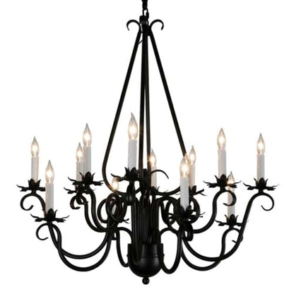 Meyda Tiffany Caleb 12 Light 32" Wide Taper Candle Style Chandelier