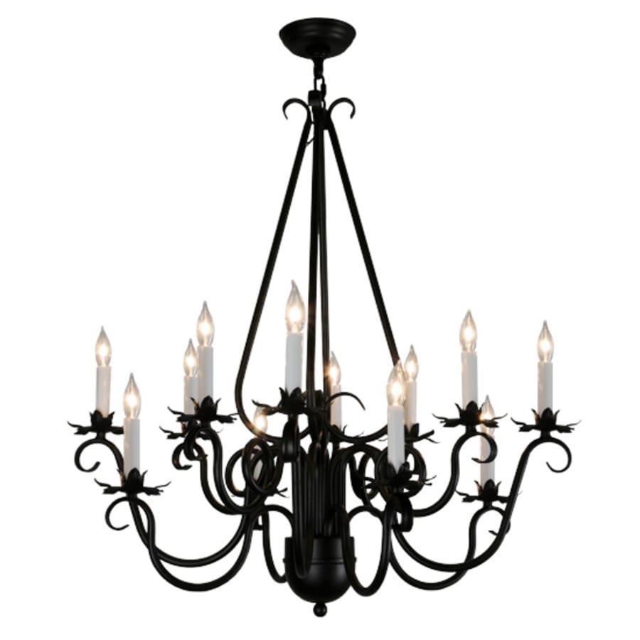 Meyda Tiffany Caleb 12 Light 32" Wide Taper Candle Style Chandelier