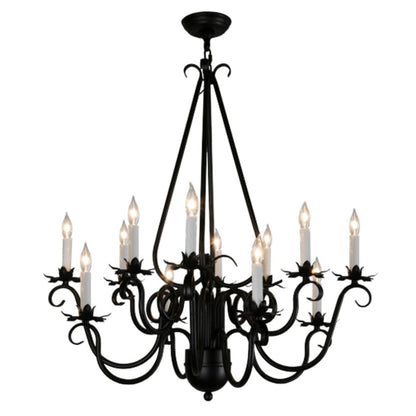 Meyda Tiffany Caleb 12 Light 32" Wide Taper Candle Style Chandelier