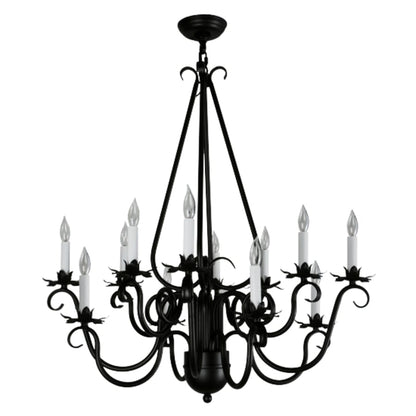 Meyda Tiffany Caleb 12 Light 32" Wide Taper Candle Style Chandelier