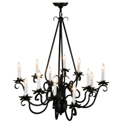 Meyda Tiffany Caleb 12 Light 32" Wide Taper Candle Style Chandelier