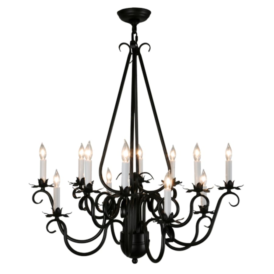 Meyda Tiffany Caleb 12 Light 32" Wide Taper Candle Style Chandelier