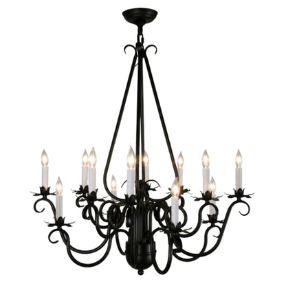 Meyda Tiffany Caleb 12 Light 32" Wide Taper Candle Style Chandelier