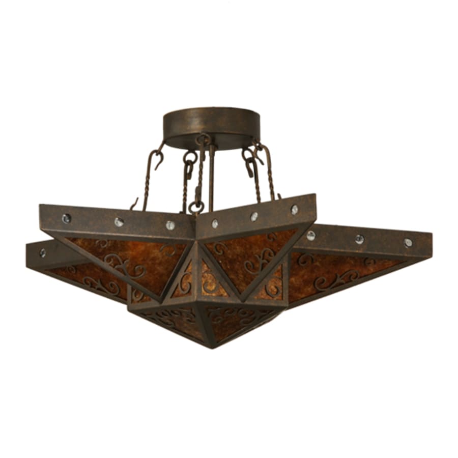 Meyda Tiffany Star 6 Light 36" Wide Semi-Flush Ceiling Fixture