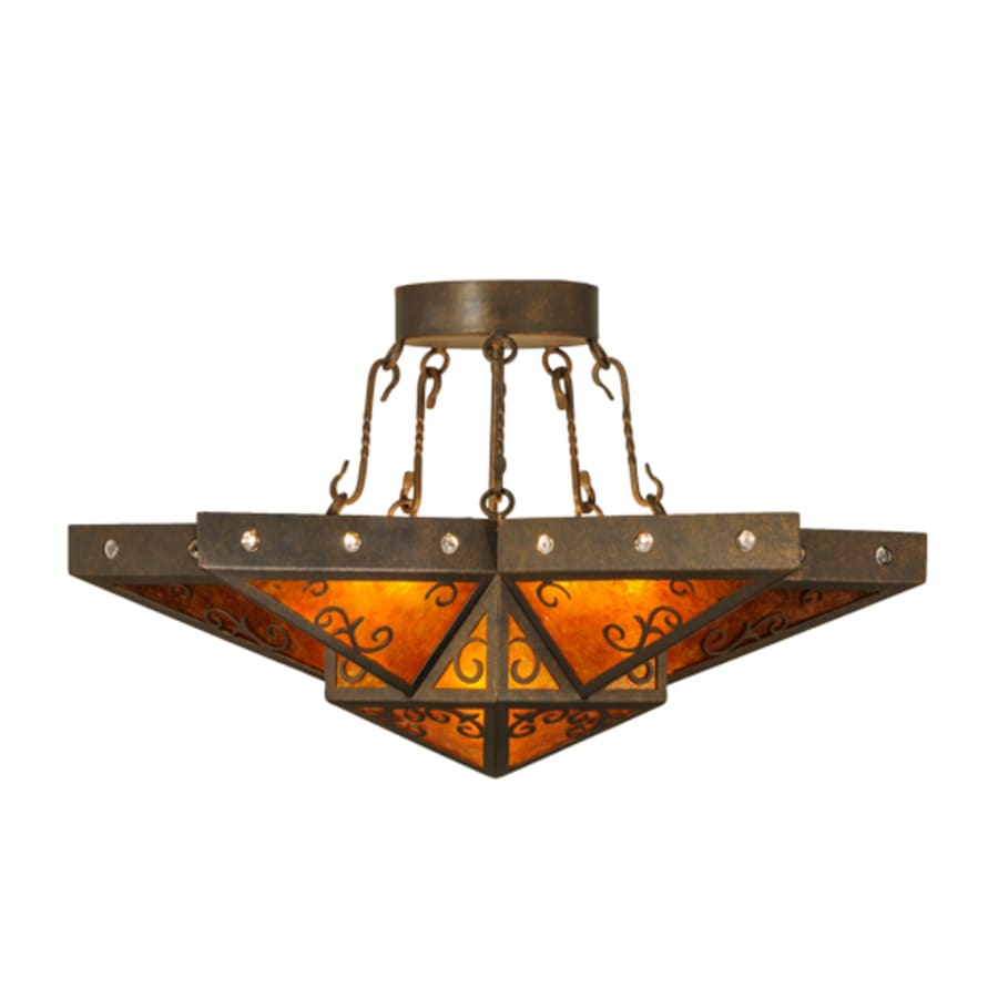 Meyda Tiffany Star 6 Light 36" Wide Semi-Flush Ceiling Fixture