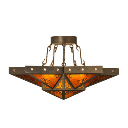 Meyda Tiffany Star 6 Light 36" Wide Semi-Flush Ceiling Fixture