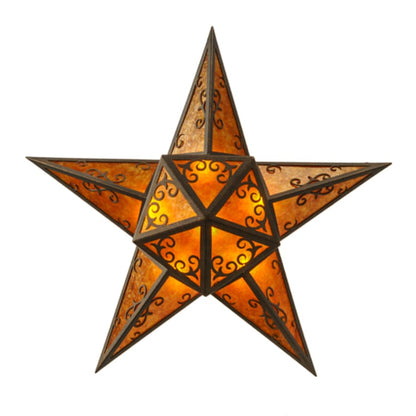 Meyda Tiffany Star 6 Light 36" Wide Semi-Flush Ceiling Fixture