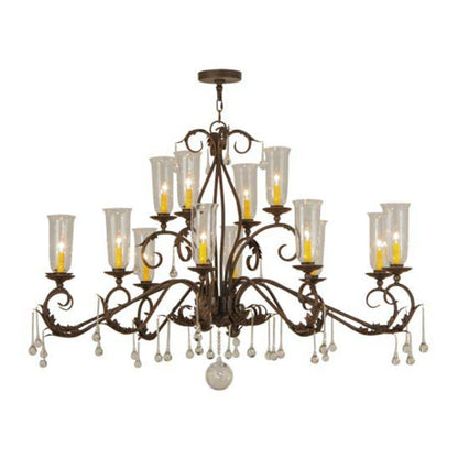 Meyda Tiffany Long Windsor 14 Light 38" Wide Chandelier