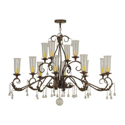 Meyda Tiffany Long Windsor 14 Light 38" Wide Chandelier