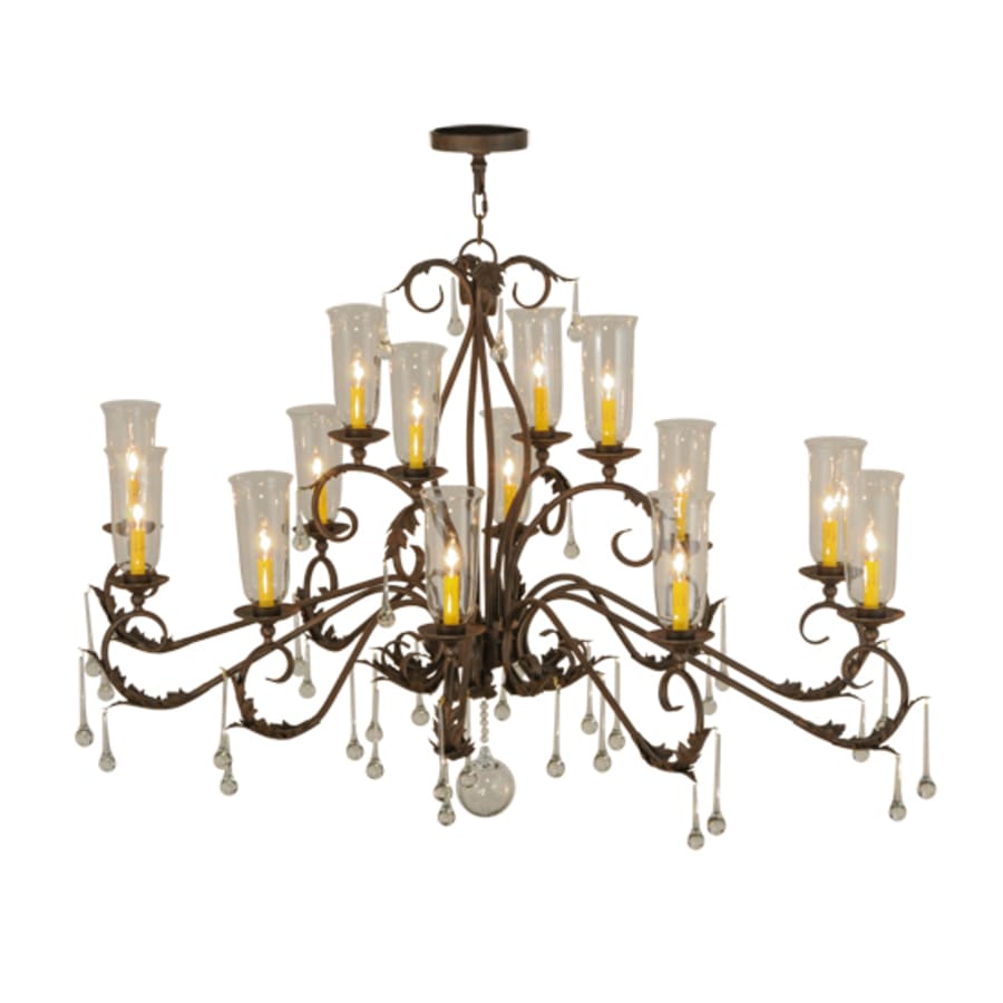 Meyda Tiffany Long Windsor 14 Light 38" Wide Chandelier