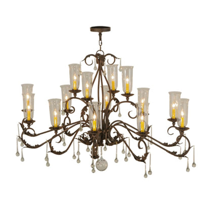 Meyda Tiffany Long Windsor 14 Light 38" Wide Chandelier