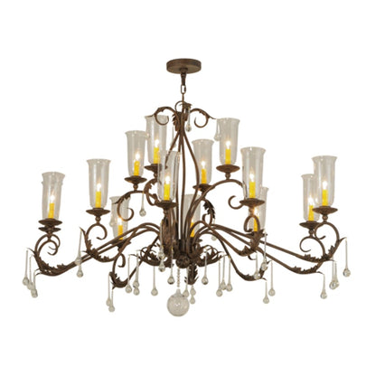 Meyda Tiffany Long Windsor 14 Light 38" Wide Chandelier