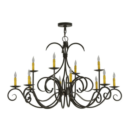 Meyda Tiffany Cypress 12 Light 48" Wide Taper Candle Style Chandelier