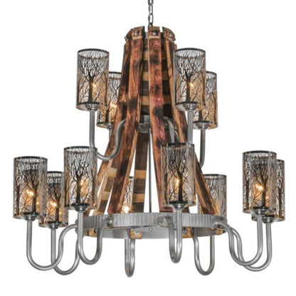 Meyda Tiffany Barrel Stave 12 Light 44" Wide Chandelier