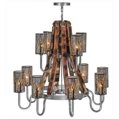 Meyda Tiffany Barrel Stave 12 Light 44" Wide Chandelier
